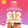 doughnuts and promotion reading 12 for £12